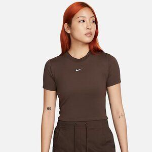 Nike Brown Sportswear Essential Crop